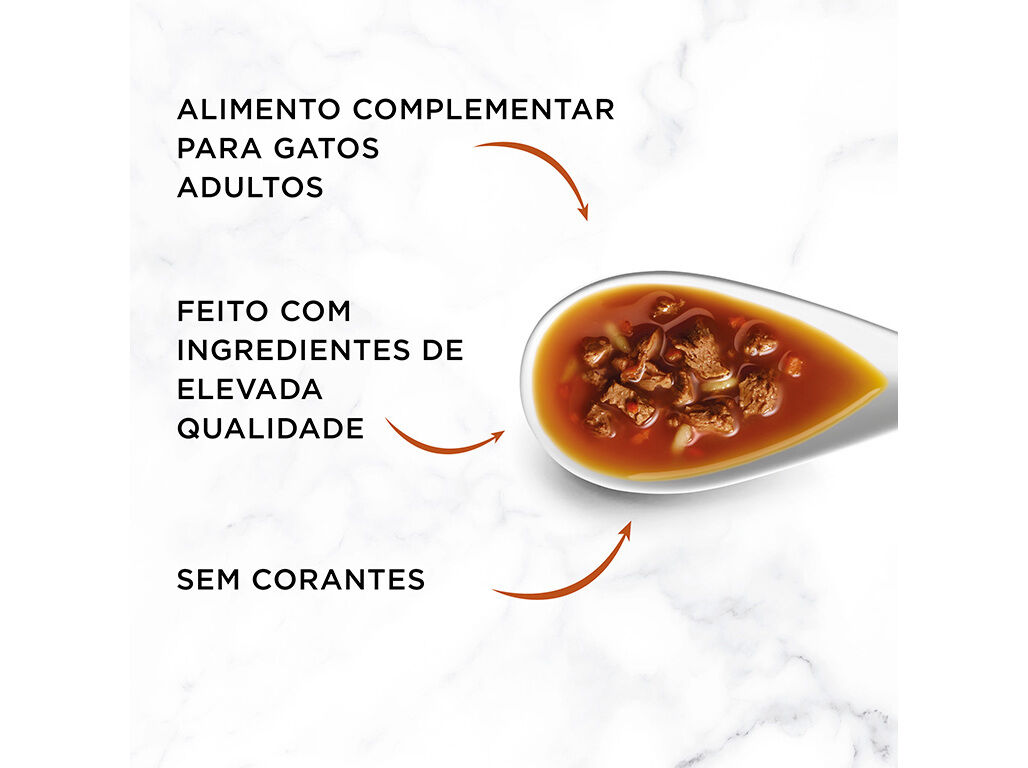 COMIDA H&Uacute;MIDA GATO GOURMET SOUP ROYAL PEIXES 6X45G image number 4