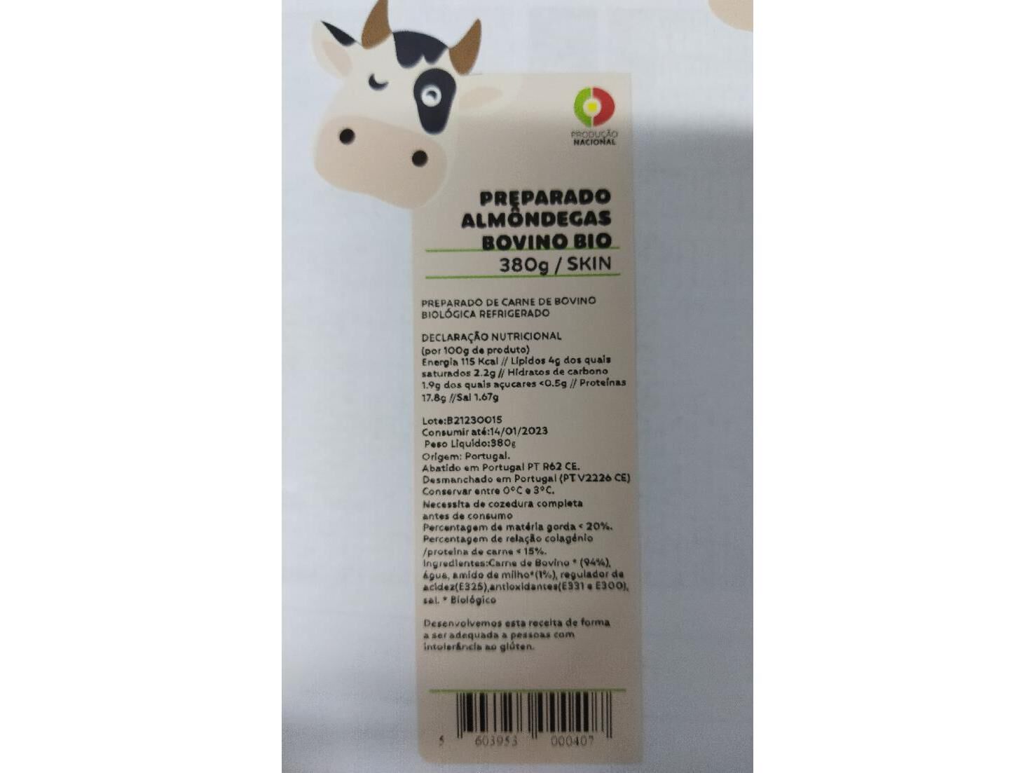 ALMONDEGAS BOVINO BIOLOGIC BIO 380 G image number 2