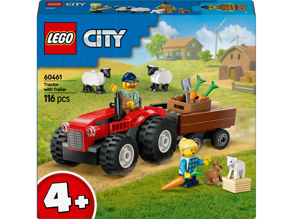 TRATOR AGR&Iacute;COLA VERMELHO LEGO CITY GREAT VEHICLES 60461 image number 0