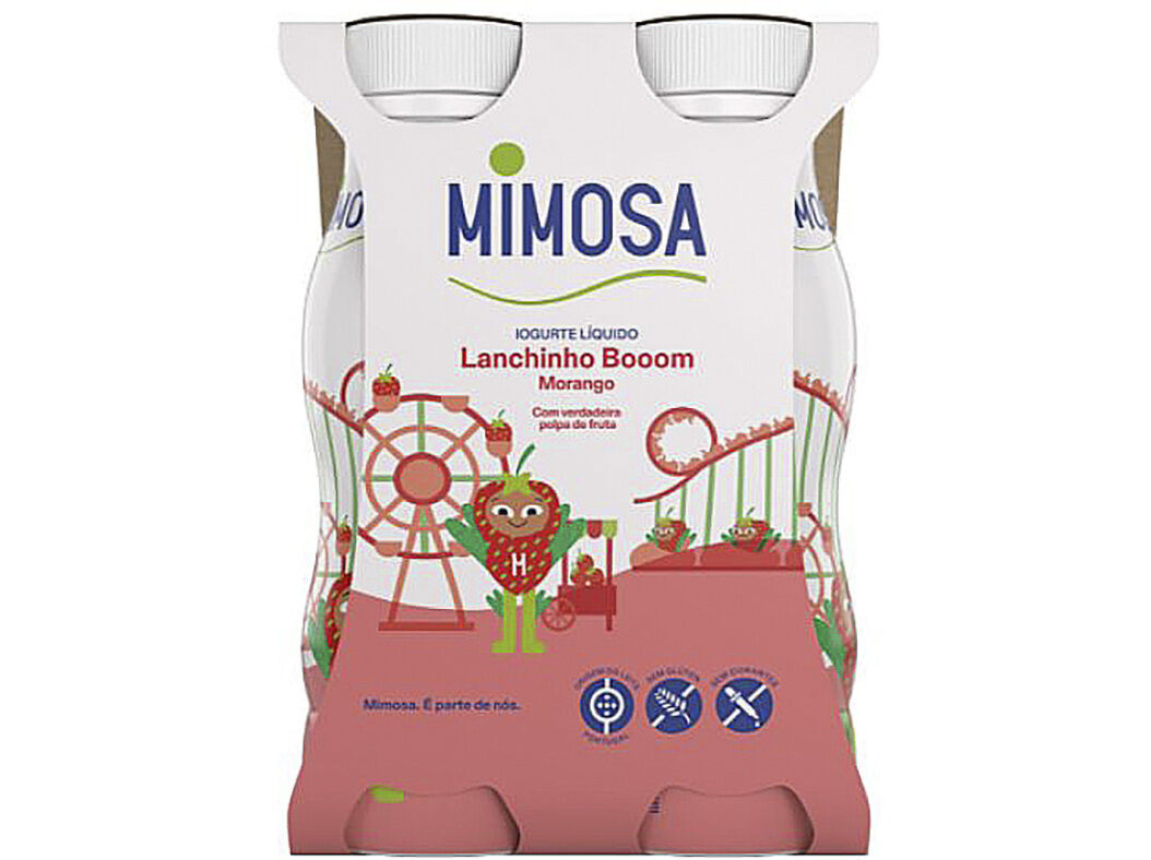IOGURTE LIQUIDO MIMOSA MORANGO INFANTIL 4X151 ML image number 0