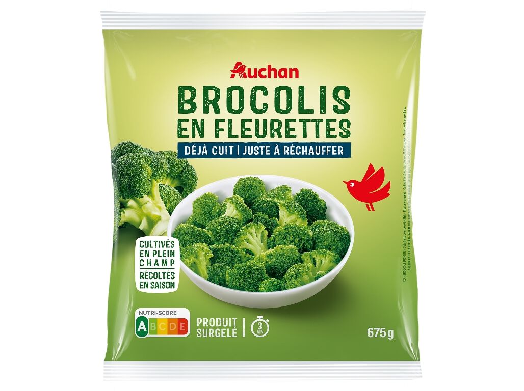 BR&Oacute;CULOS AUCHAN EM FLORETES COZIDOS 675G