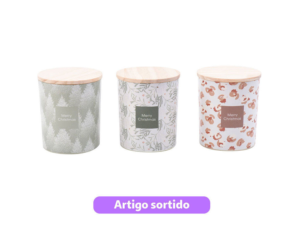 VELA PERFUMADA ACTUEL COM COPO MERRY XMAS 7X8CM MODELOS SORTIDOS image number 0