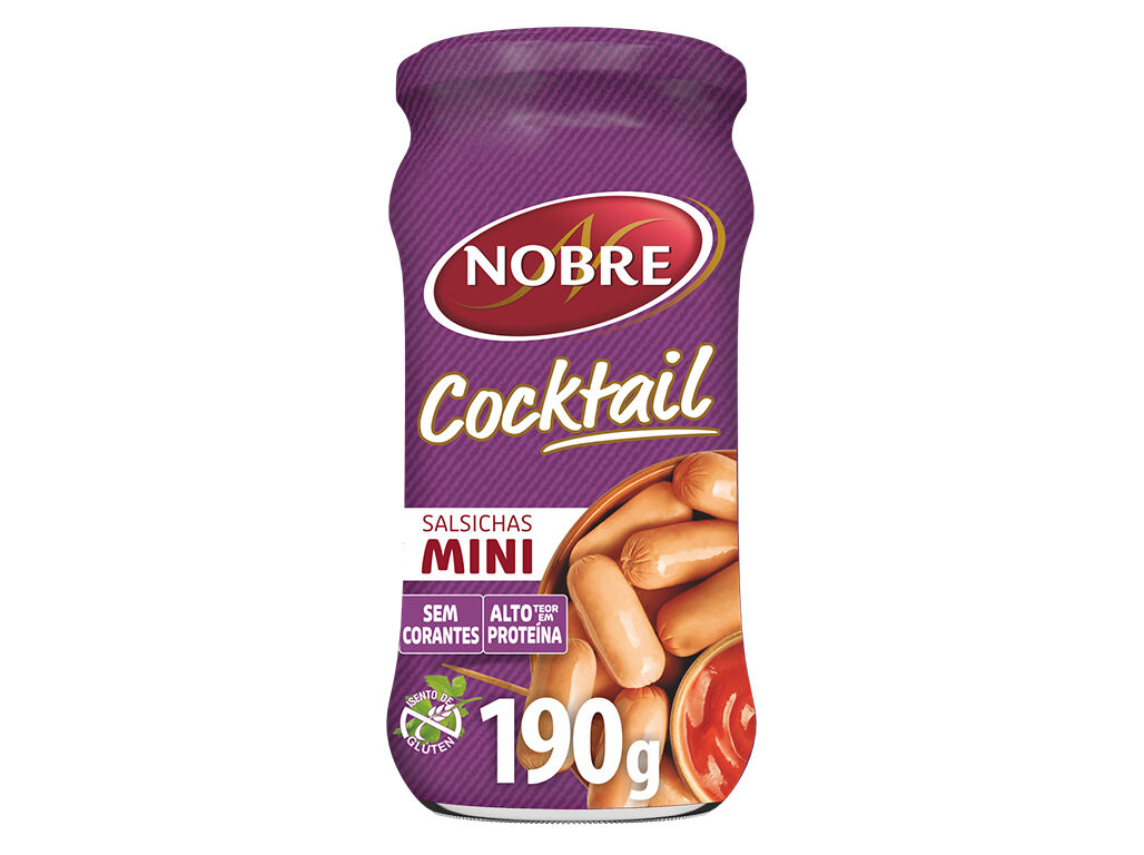 SALSICHAS NOBRE COCKTAIL FRASCO 360(190)G
