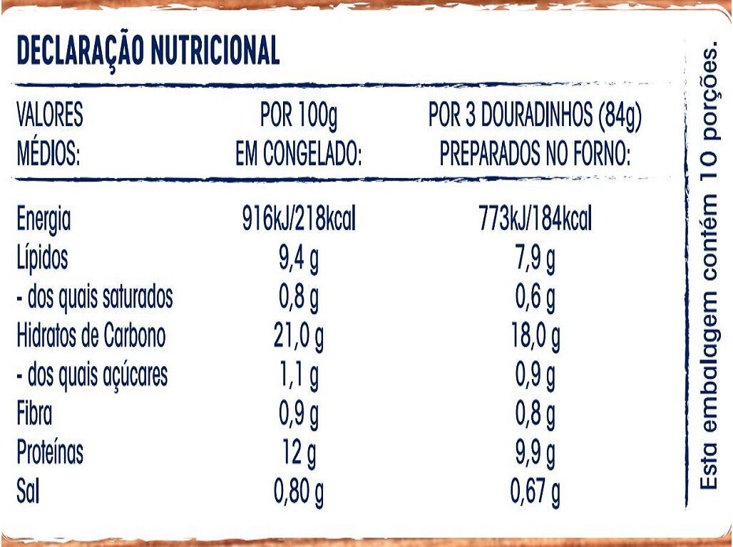 DOURADINHOS IGLO PEIXE 30UN 840G image number 1