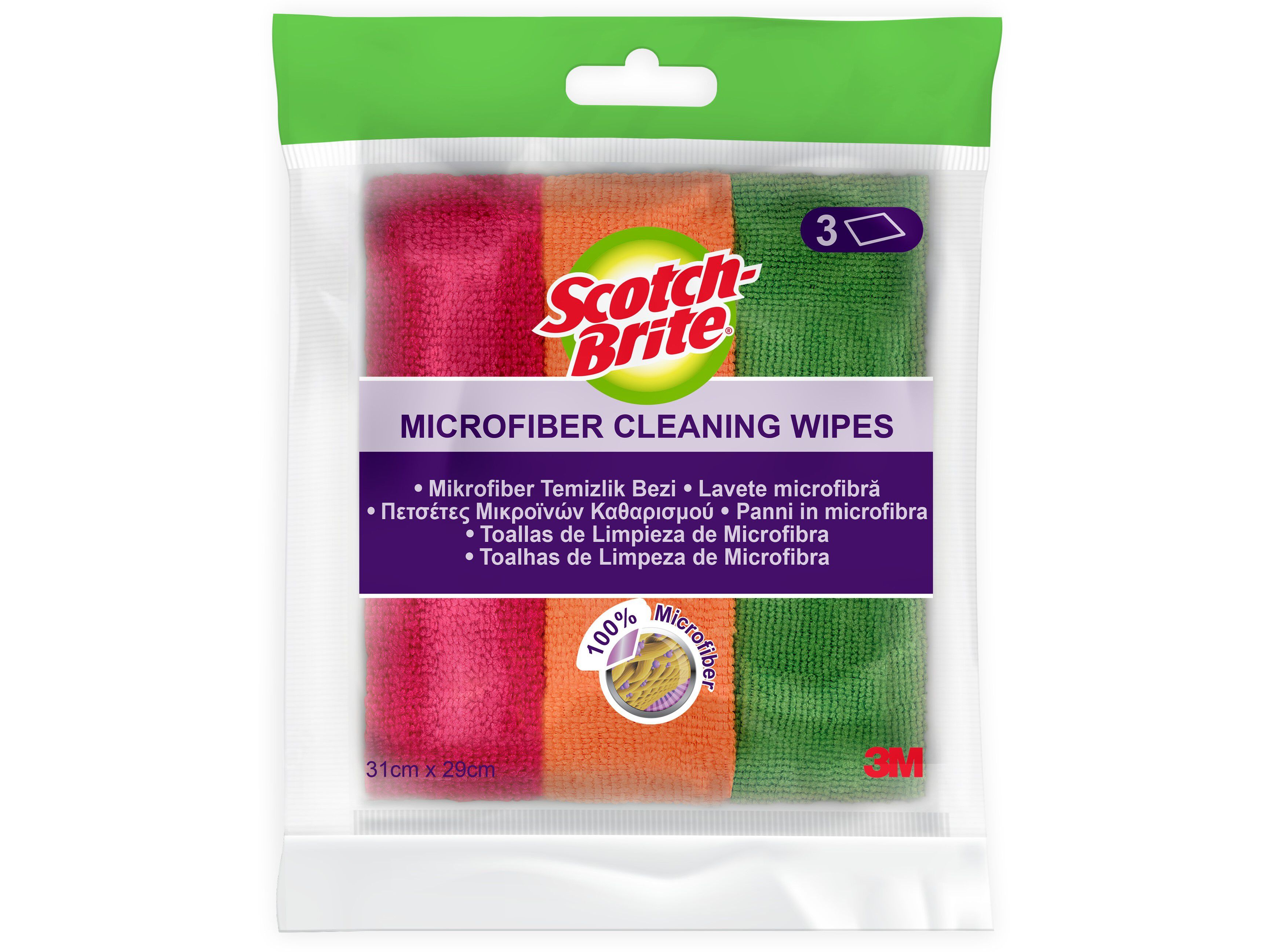 PANO MICROFIBRAS SCOTCH-BRITE 3 CORES 3UN image number 0
