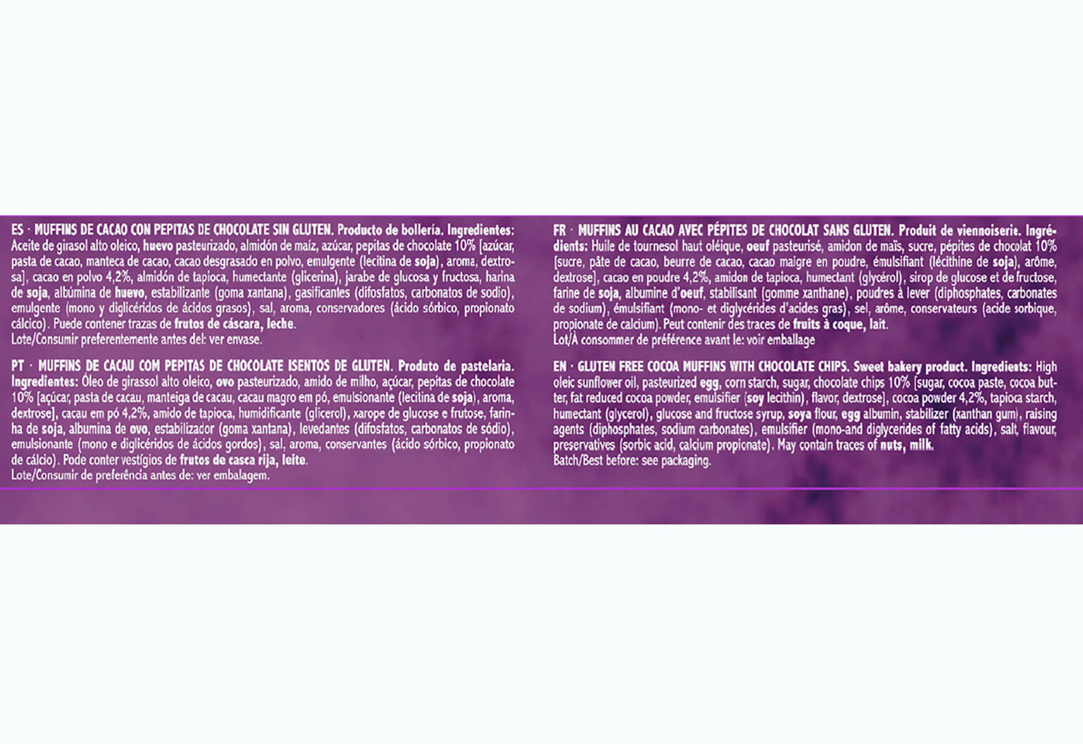 MUFFIN AIROS CACAU SEM GL&Uacute;TEN 170G image number 1