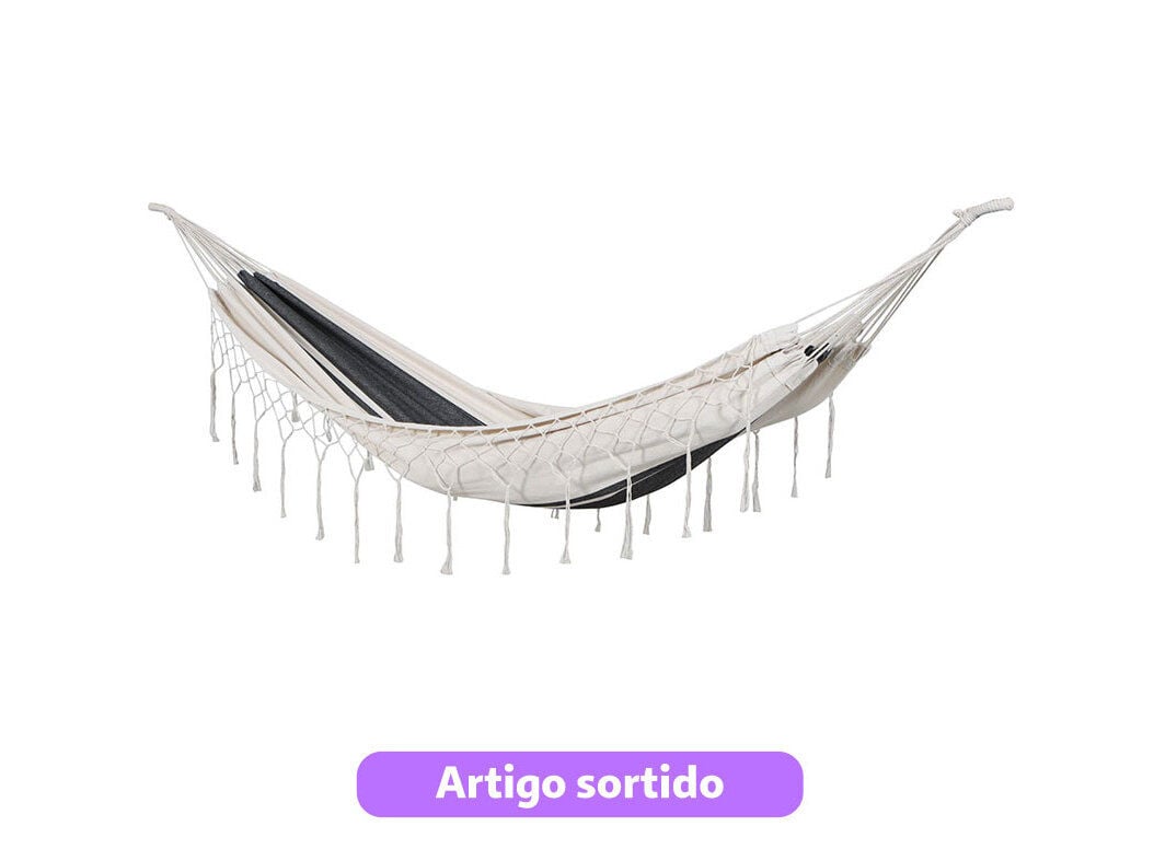 CAMA REDE POLIALGOD&Atilde;O GARDENSTAR COM FRANJAS 200X100CM CORES SORTIDAS