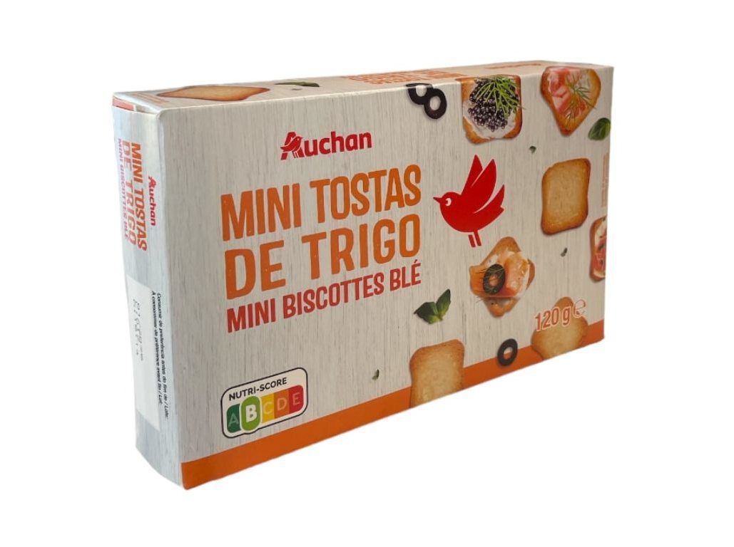 MINI TOSTAS AUCHAN TRIGO 120G
