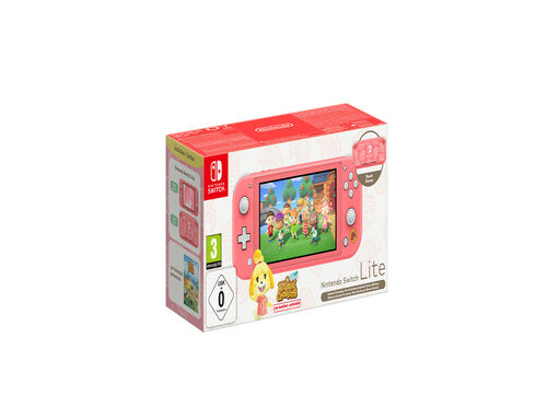 CONSOLA NINTENDO SWITCH LITE CORAL+ANIMAL CROSSING NEW HORIZONS image number 0