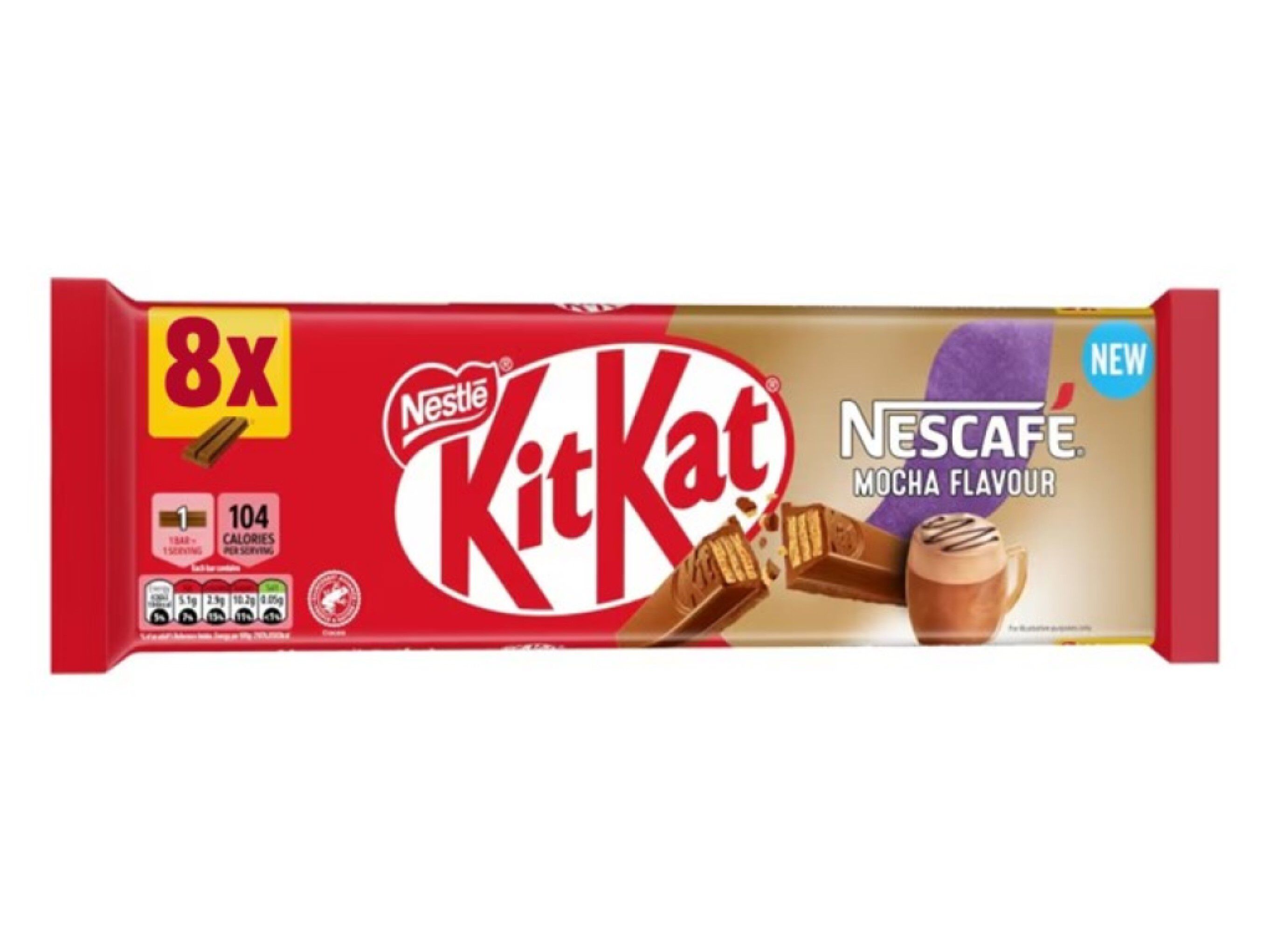 SNACK DE CHOCOLATE KITKAT NESCAF&Eacute; MOCHA 8X20.7G image number 0