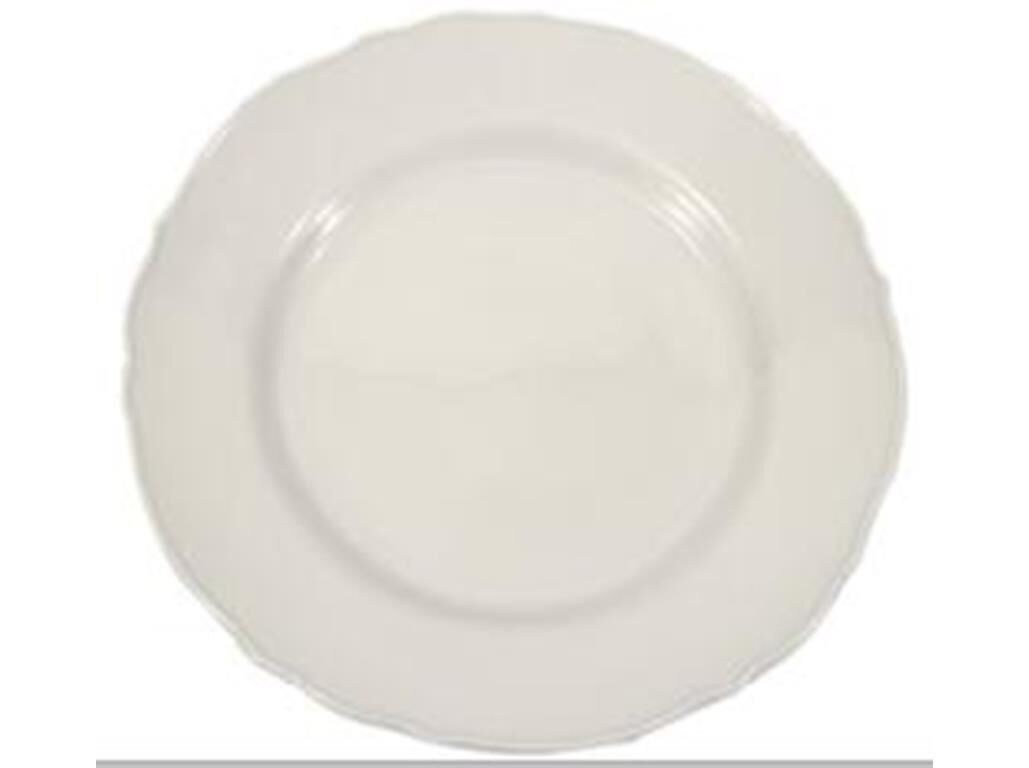 PRATO RASO FESTONA ACTUEL BRANCO PORCELANA &Oslash;26.5CM