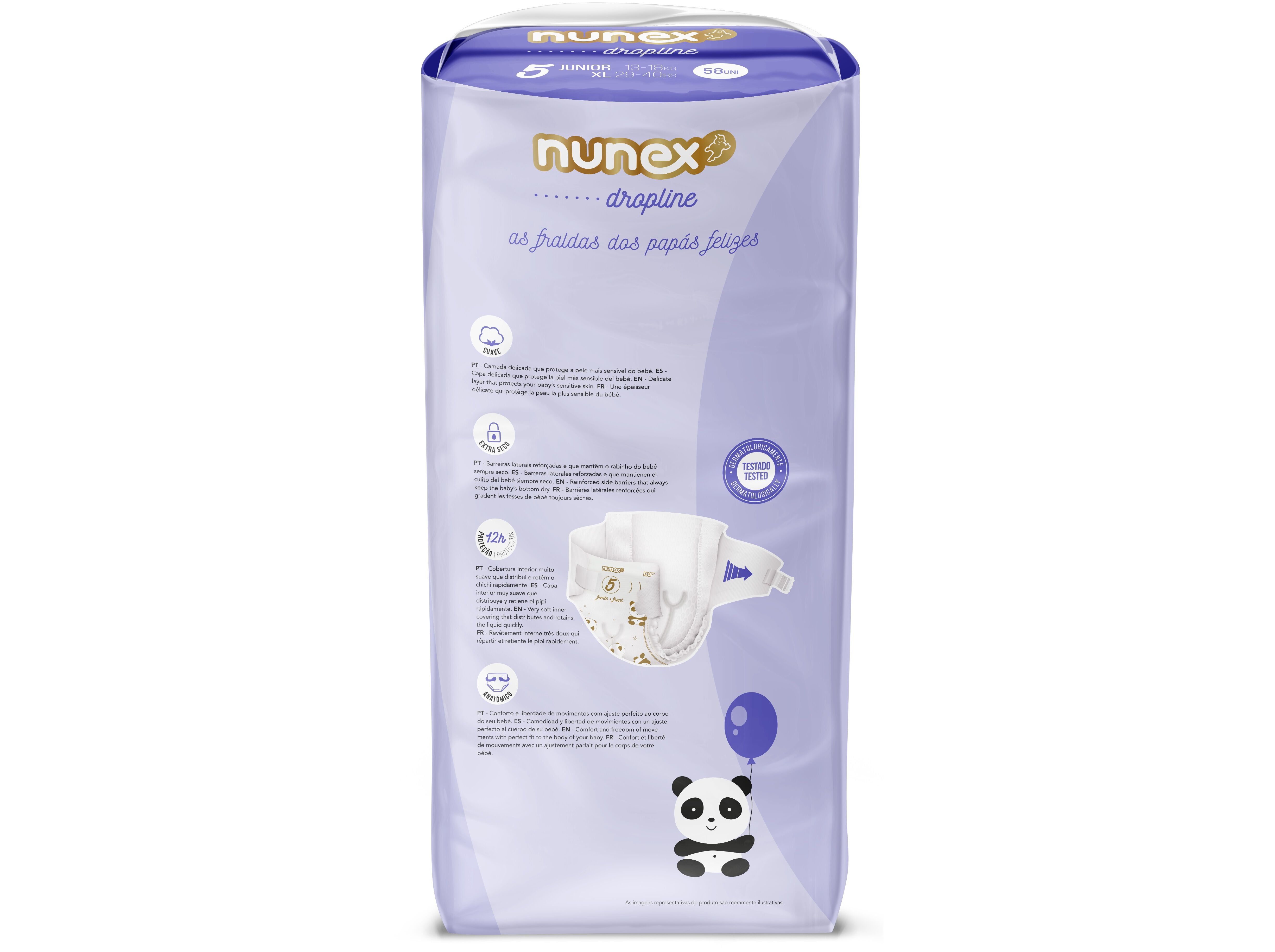 FRALDAS NUNEX DROPLINE T5 13-18KG 58UN image number 1