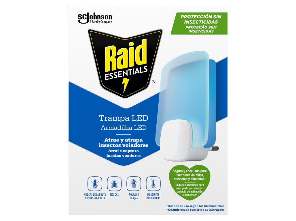 ARMADILHA RAID LED MOSCAS DA FRUTA APARELHO + RECARGA image number 0