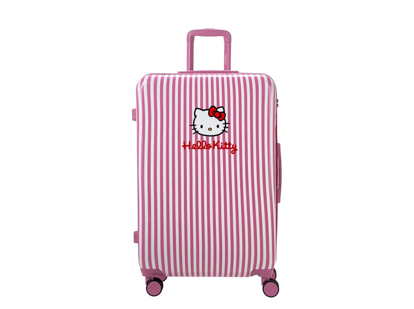 MALA DE VIAGEM GRANDE R&Iacute;GIDA HELLO KITTY ROSA 8 RODAS 75X46X28CM