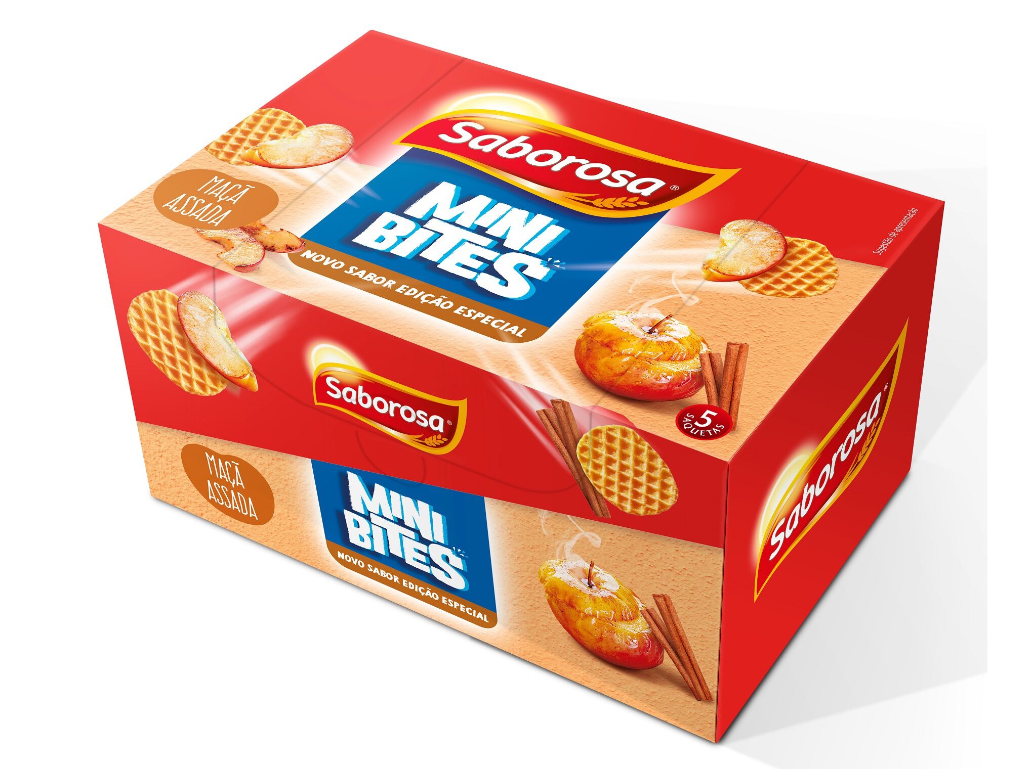 BOLACHAS MINI BITES SABOROSA SABOR MA&Ccedil;&Atilde; ASSADA 150G image number 0