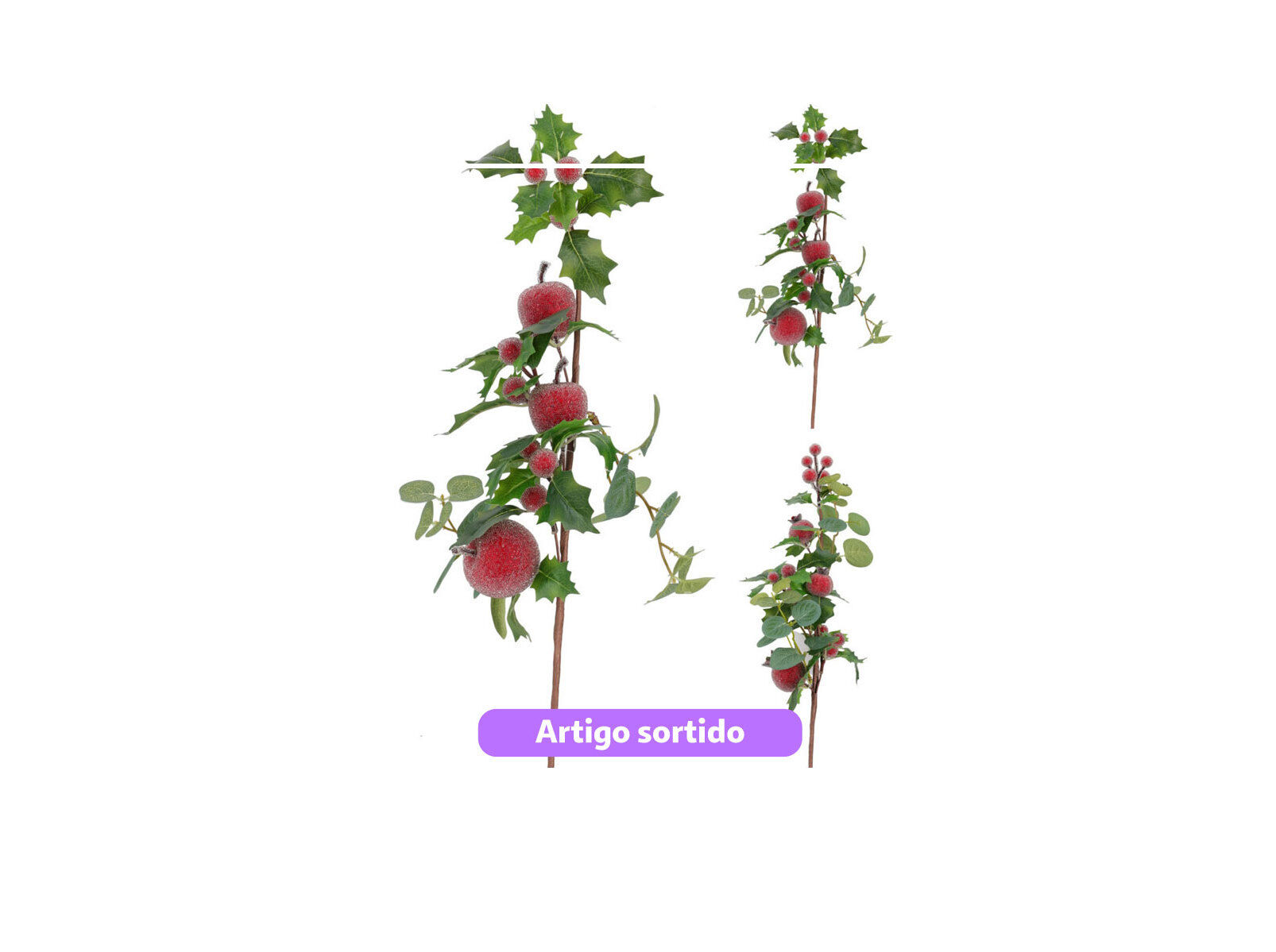 RAMO COM BAGAS NATAL 50CM MODELOS SORTIDOS image number 0