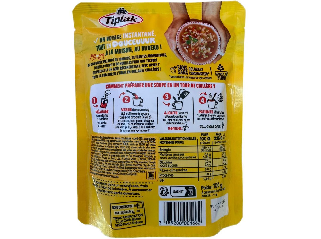 SOPA INSTANT&Acirc;NEA TIPIAK MINESTRONE 100G image number 1