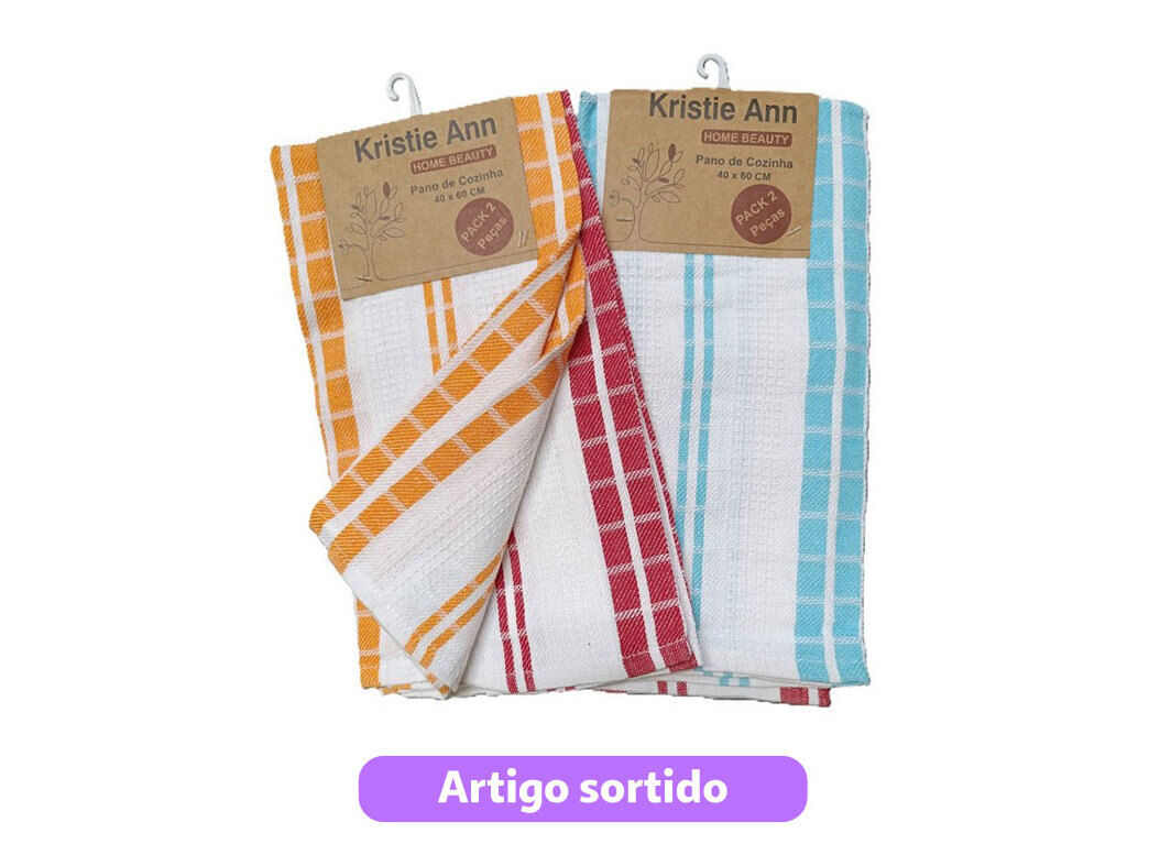 PACK 2 PANOS DE COZINHA PUNE WAFFLE 40X60CM MODELOS SORTIDOS