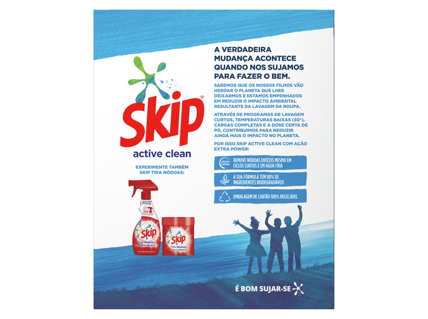 DETERGENTE ROUPA M&Aacute;QUINA P&Oacute; SKIP ACTIVE CLEAN 76D image number 1