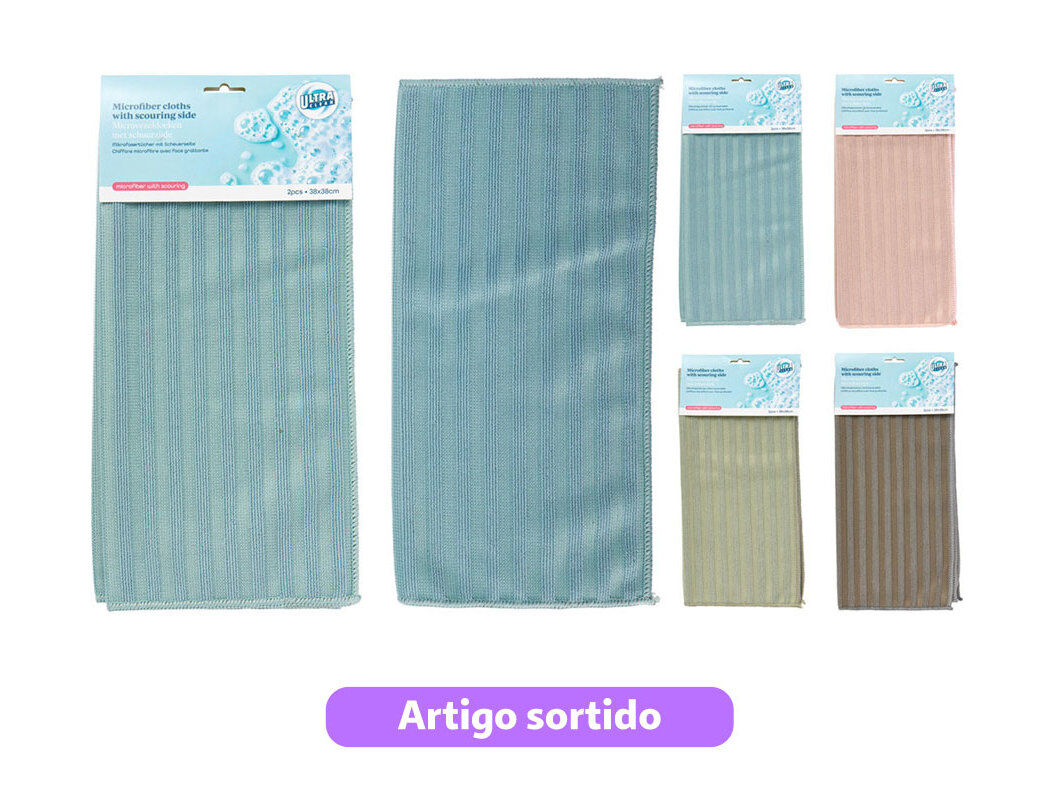 PANO MULTIUSOS ULTRA CLEAN 38X38CM CORES SORTIDAS