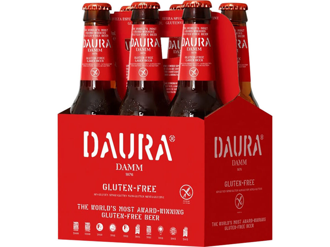 CERVEJA DAURA DAMM SEM GL&Uacute;TEN 6X0.33L image number 0