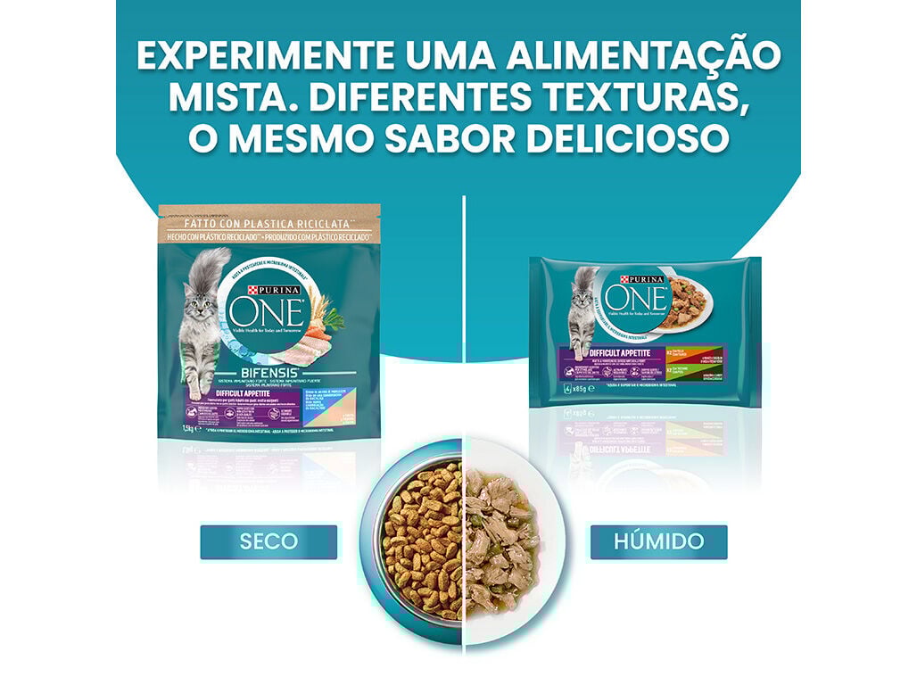 RA&Ccedil;&Atilde;O PARA GATO PURINA ONE APETITE DIF&Iacute;CIL 1.5KG image number 6