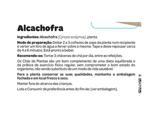 CHÁ SALUTEM EM SACO ALCACHOFRA 30G image number 1