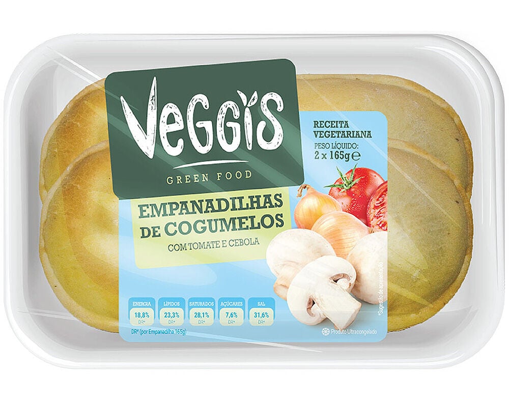 EMPANADILHA VEGGIS DE COGUMELOS 2X165G image number 0