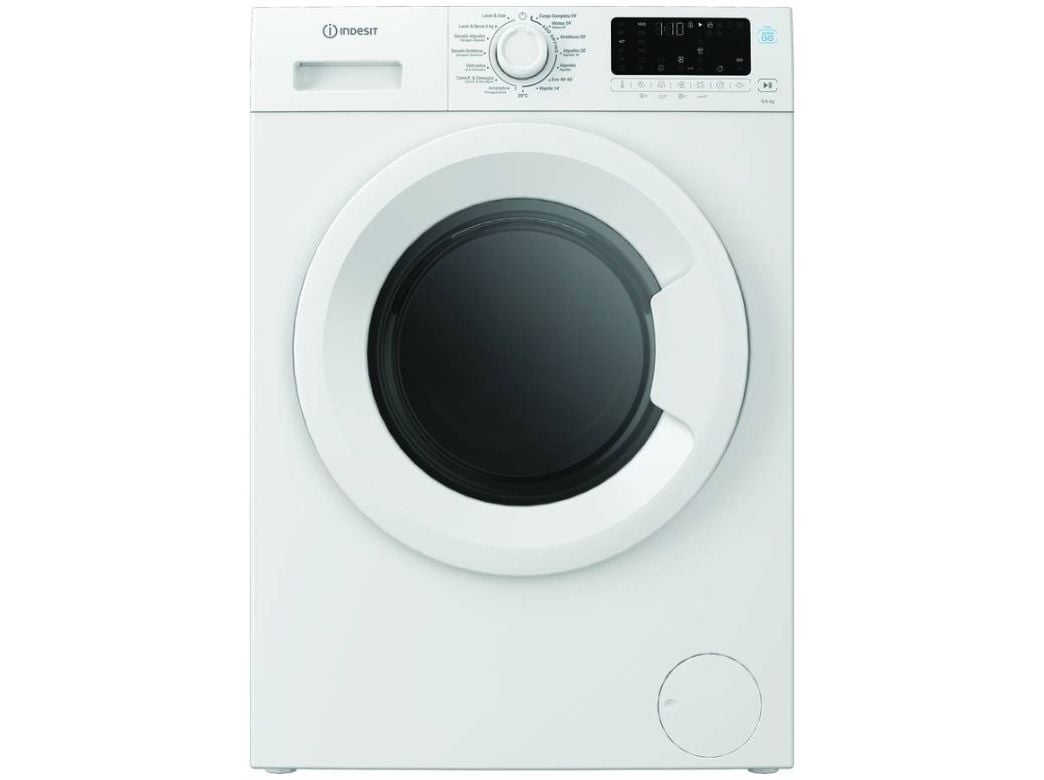 M&Aacute;QUINA DE LAVAR E SECAR ROUPA INDESIT IDP 9664 PUSH&GO SPT 9/6 KG 1400 RPM BRANCO