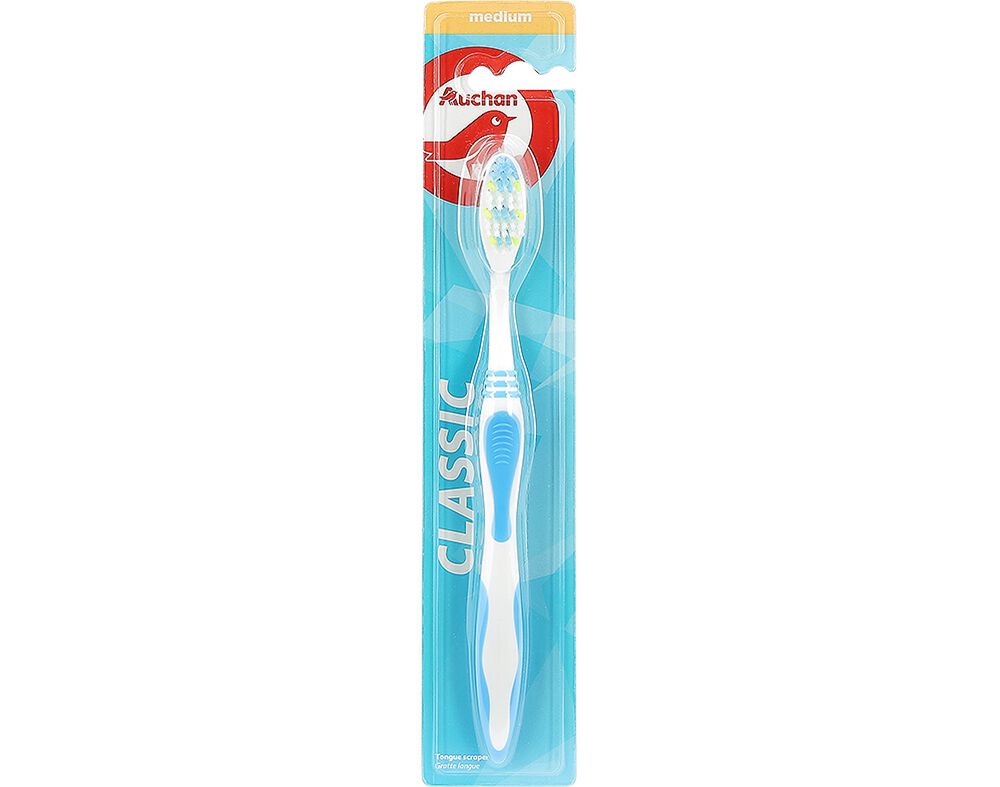 escova auchan dentes clássica média 1un