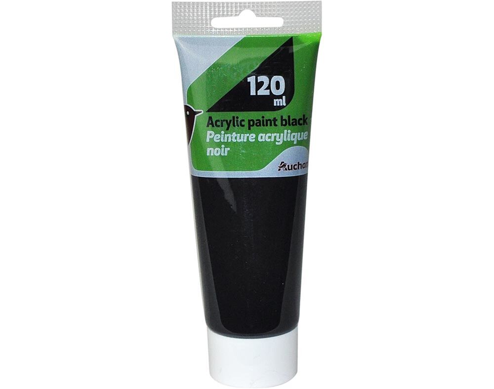 TINTA ACR&Iacute;LICA AUCHAN PRETO 120ML