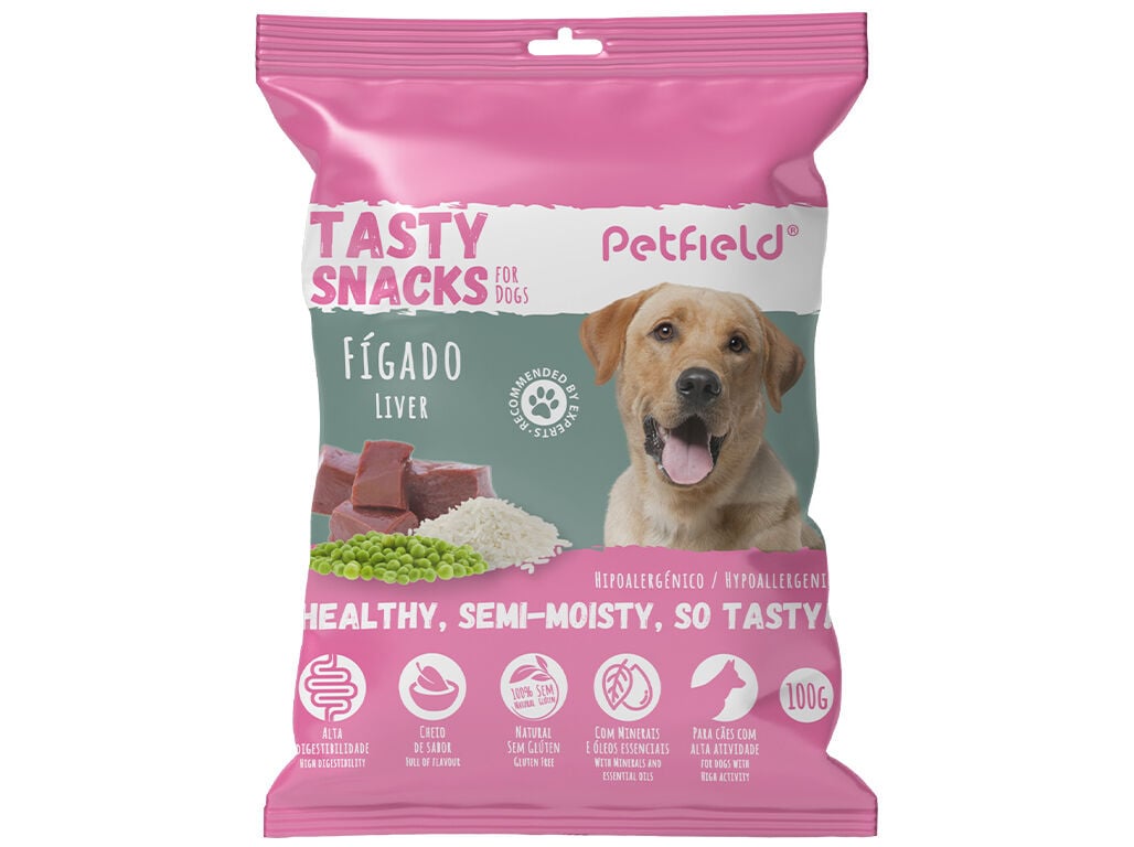 SNACK C&Atilde;O PETFIELD F&Iacute;GADO 100G