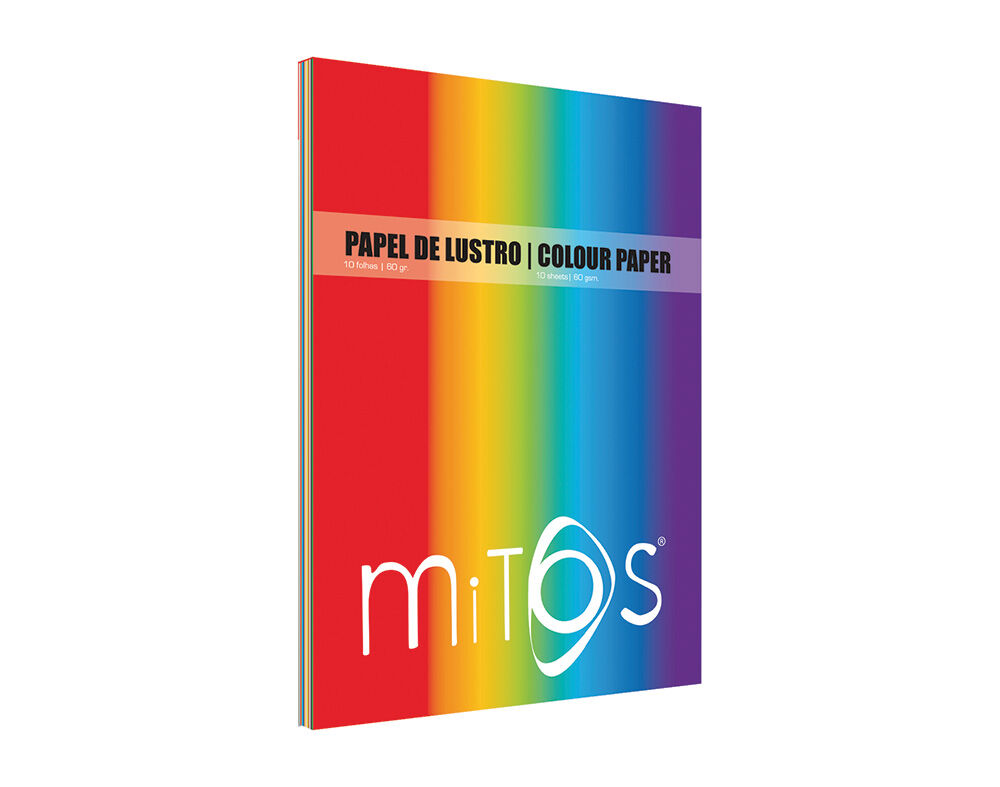 BLOCO PAPEL LUSTRO MITOS 32X24CM 10 FOLHAS