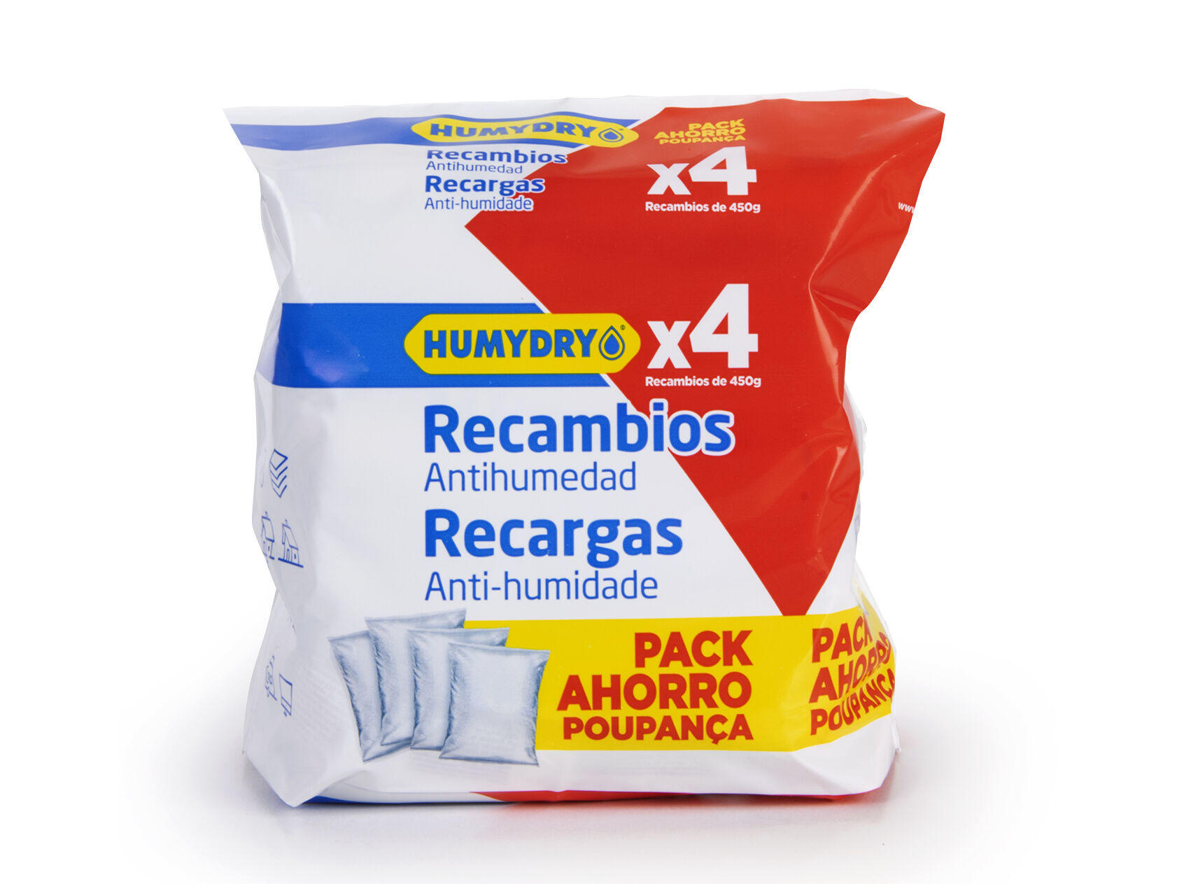 ANTI HUMIDADE HUMYDRY RECARGAS 4X450G
