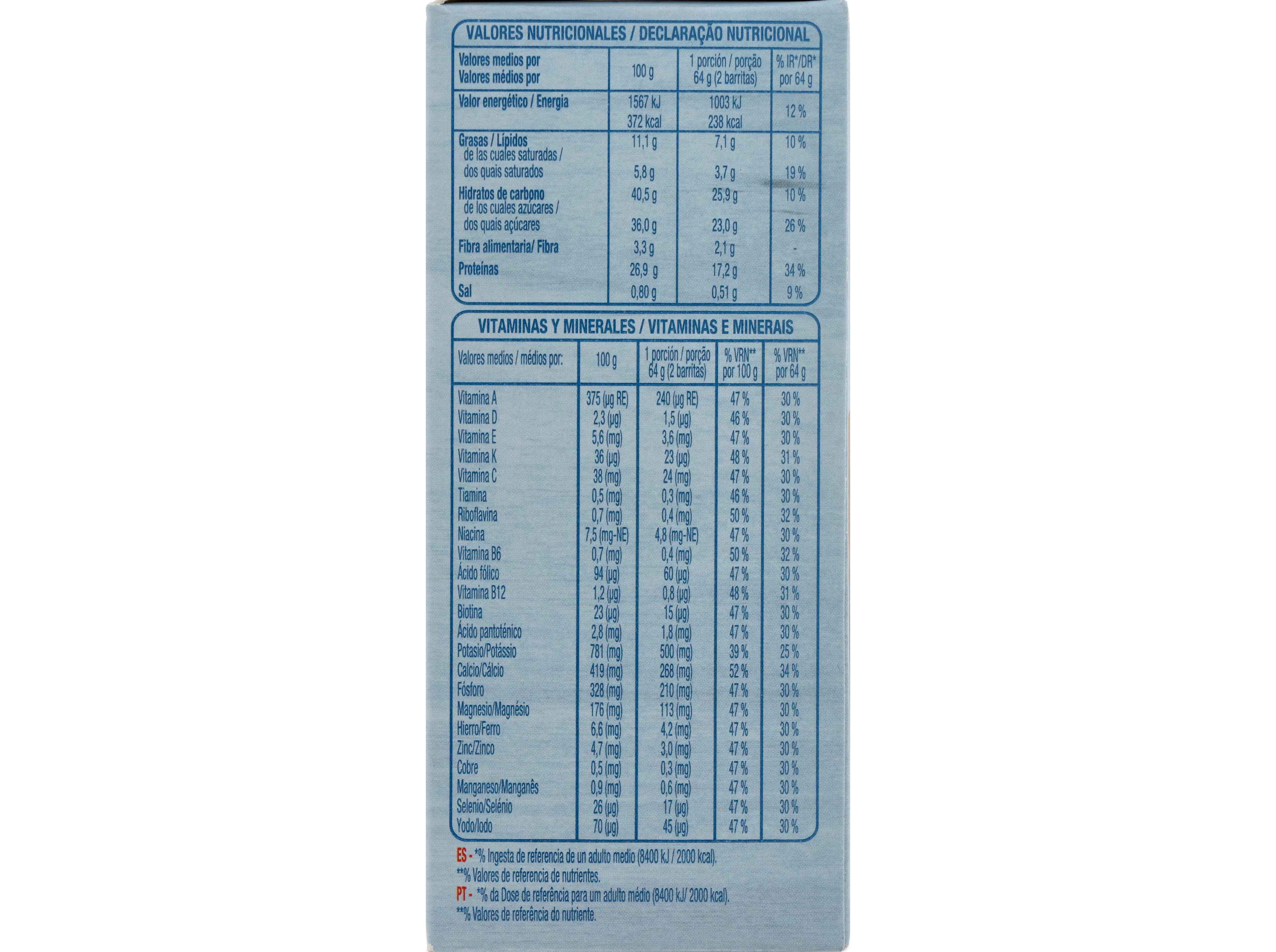BARRITAS AUCHAN SUBSTITUTAS DE REFEI&Ccedil;&Atilde;O CHOCOLATE LEITE 6UN 192G image number 2