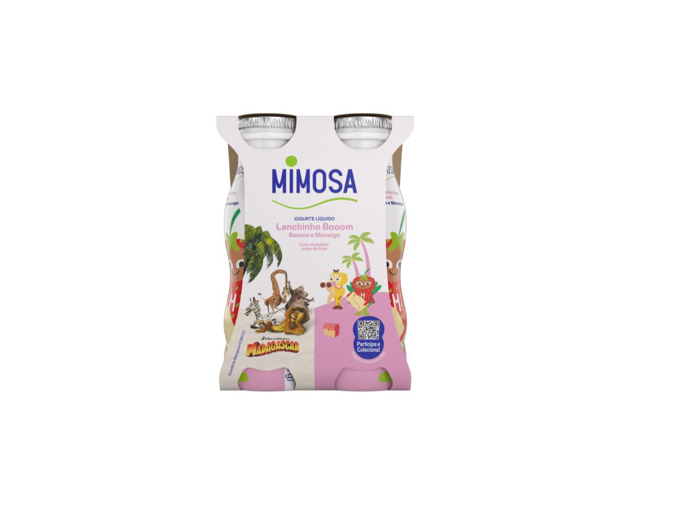 IOGURTE LIQUIDO MIMOSA BANANA/MORANGO INFANTIL 4X151 ML image number 1