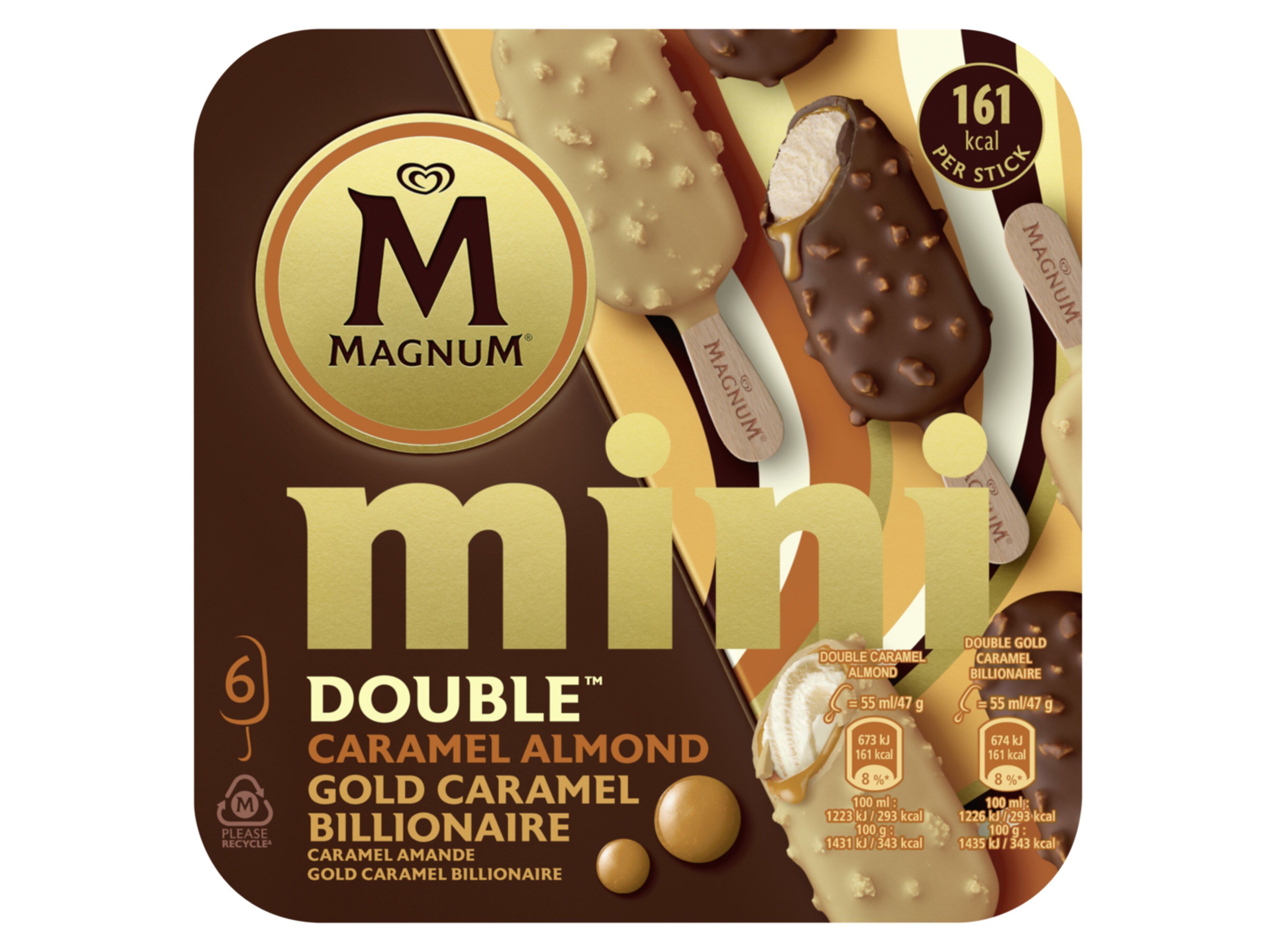 GELADO MAGNUM MINI CARAMELO AMENDOA 6X55ML image number 0