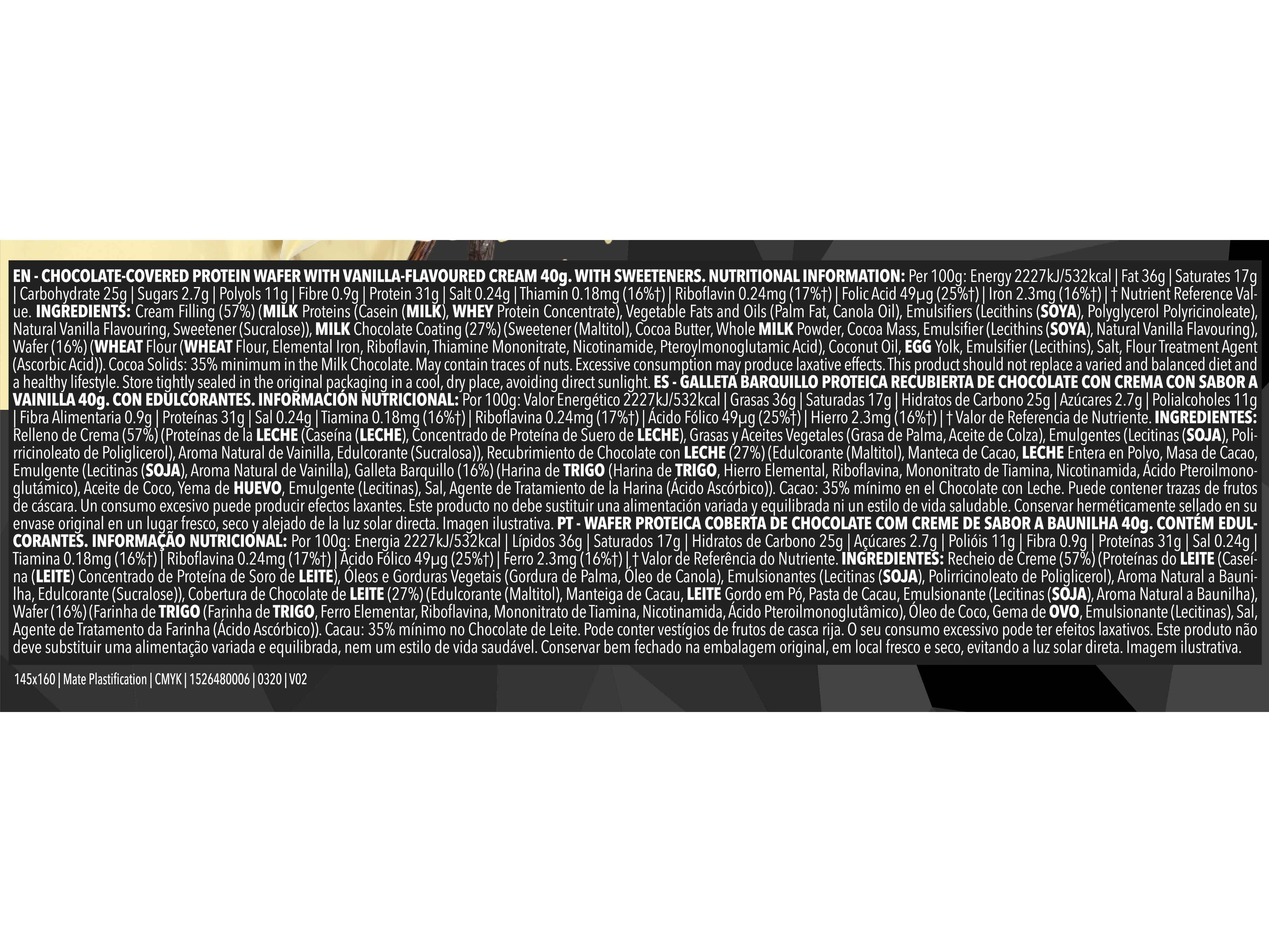 WAFER PROZIS ZERO PROTEICO BAUNILHA 40G image number 1