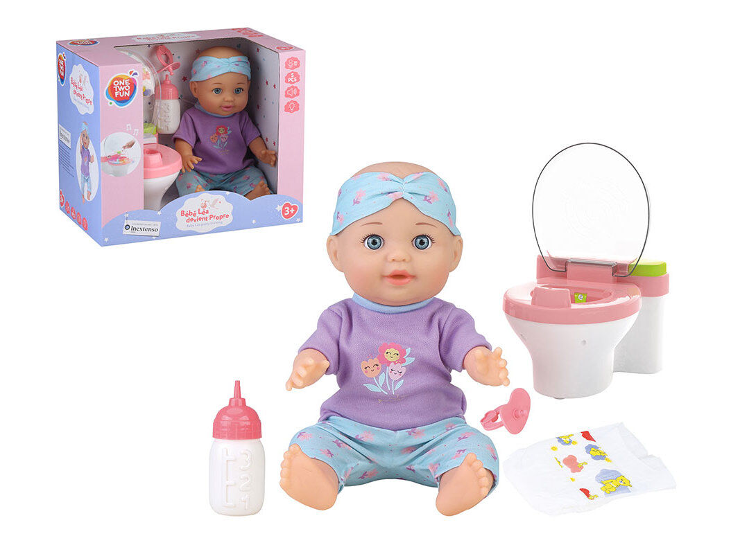 BONECO BEB&Eacute; ONE TWO FUN COM ACESS&Oacute;RIOS HIGIENE 30CM image number 0