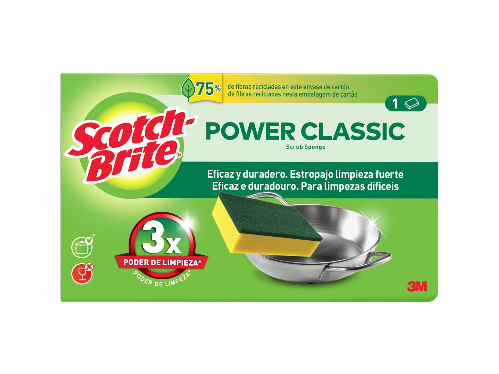 ESFREG&Atilde;O SCOTCH BRITE ESPONJA ANTIBACTERIANA 1UN image number 0