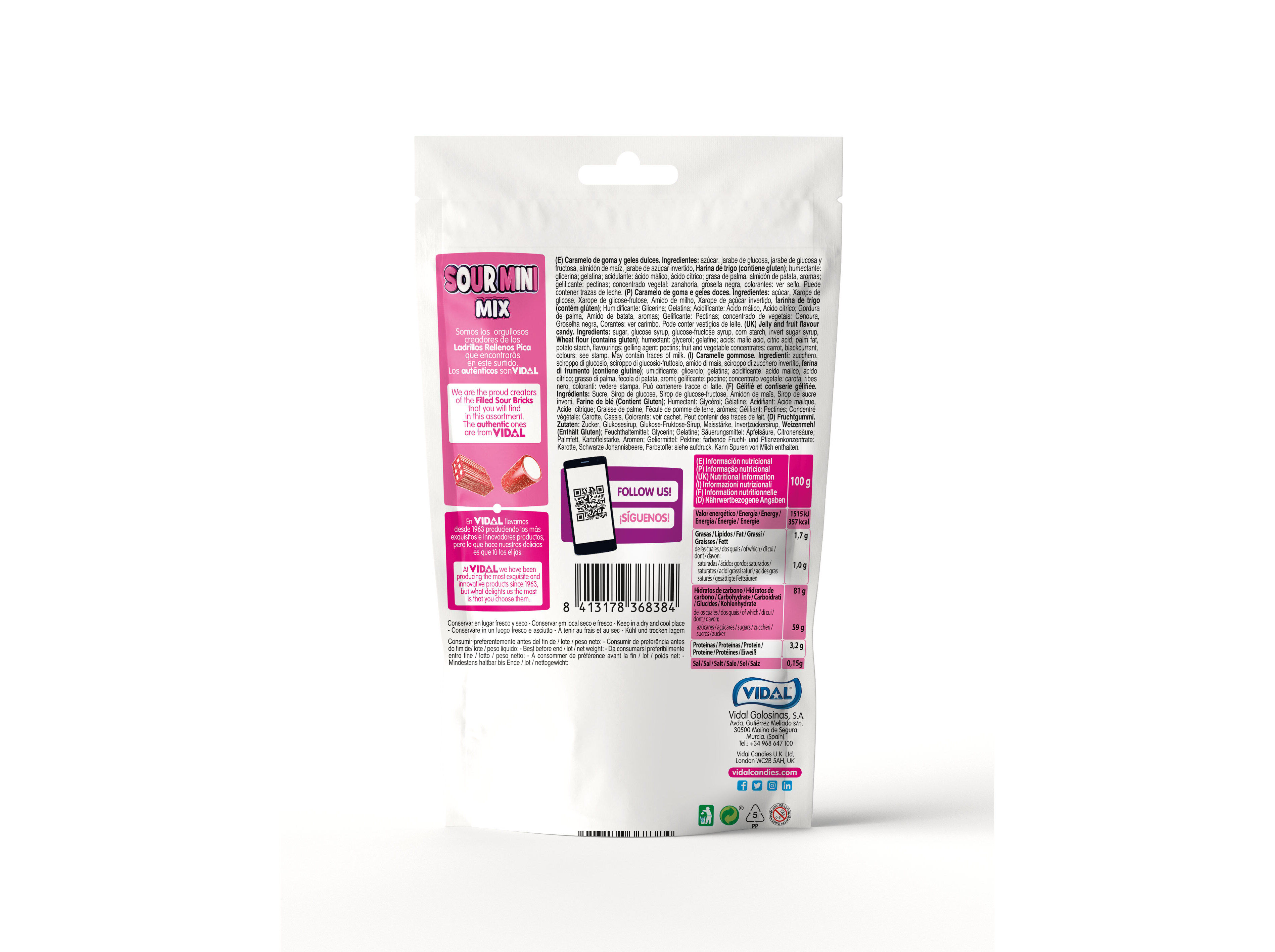 GOMAS VIDAL MINI SOUR MIX 180G image number 1