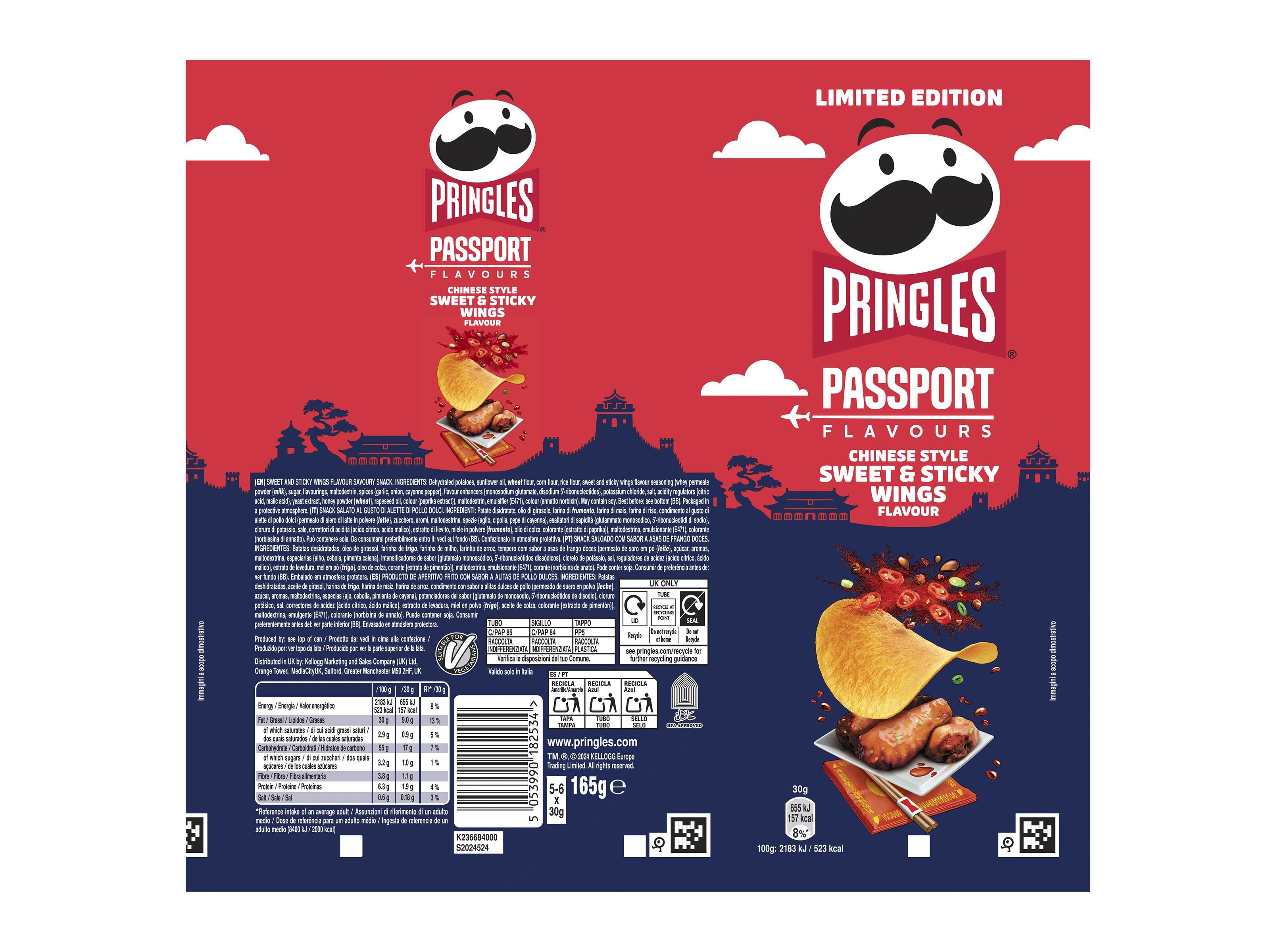APERITIVO PRINGLES SWEET & STICKY WINGS 165G image number 1