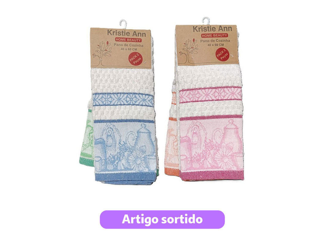 PACK 2 PANOS DE COZINHA PUNE SORTIDO TURCO 40X60CM