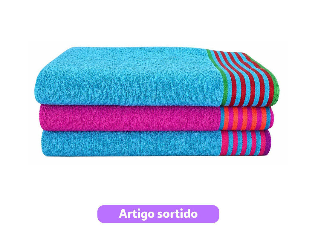 TOALHA PRAIA TURCO ACTUEL SOCOA 2 90X160CM CORES SORTIDAS