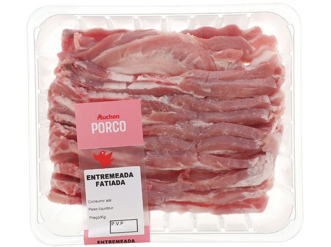 ENTREMEADA DE PORCO FATIADA EMBALAGEM FAMILIAR AUCHAN KG