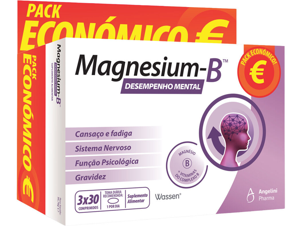 SUPLEMENTO MAGNESIUM B DESEMPENHO MENTAL 90CP