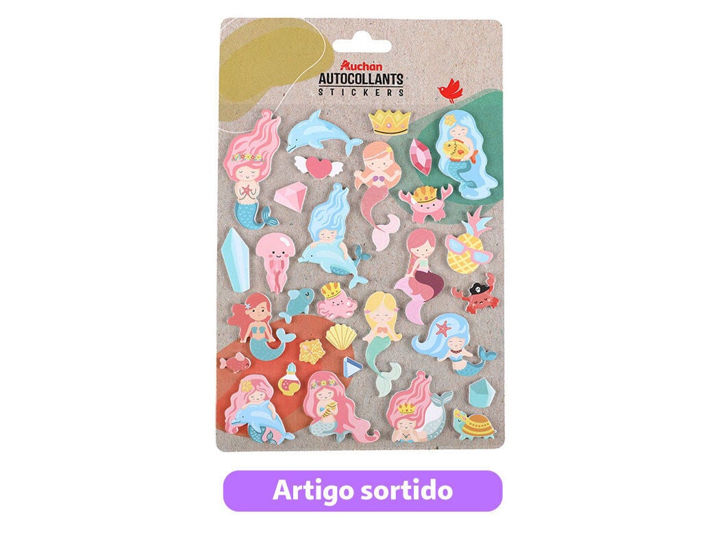 STICKERS EM ESPUMA AUCHAN 4 MODELOS SORTIDOS image number 1