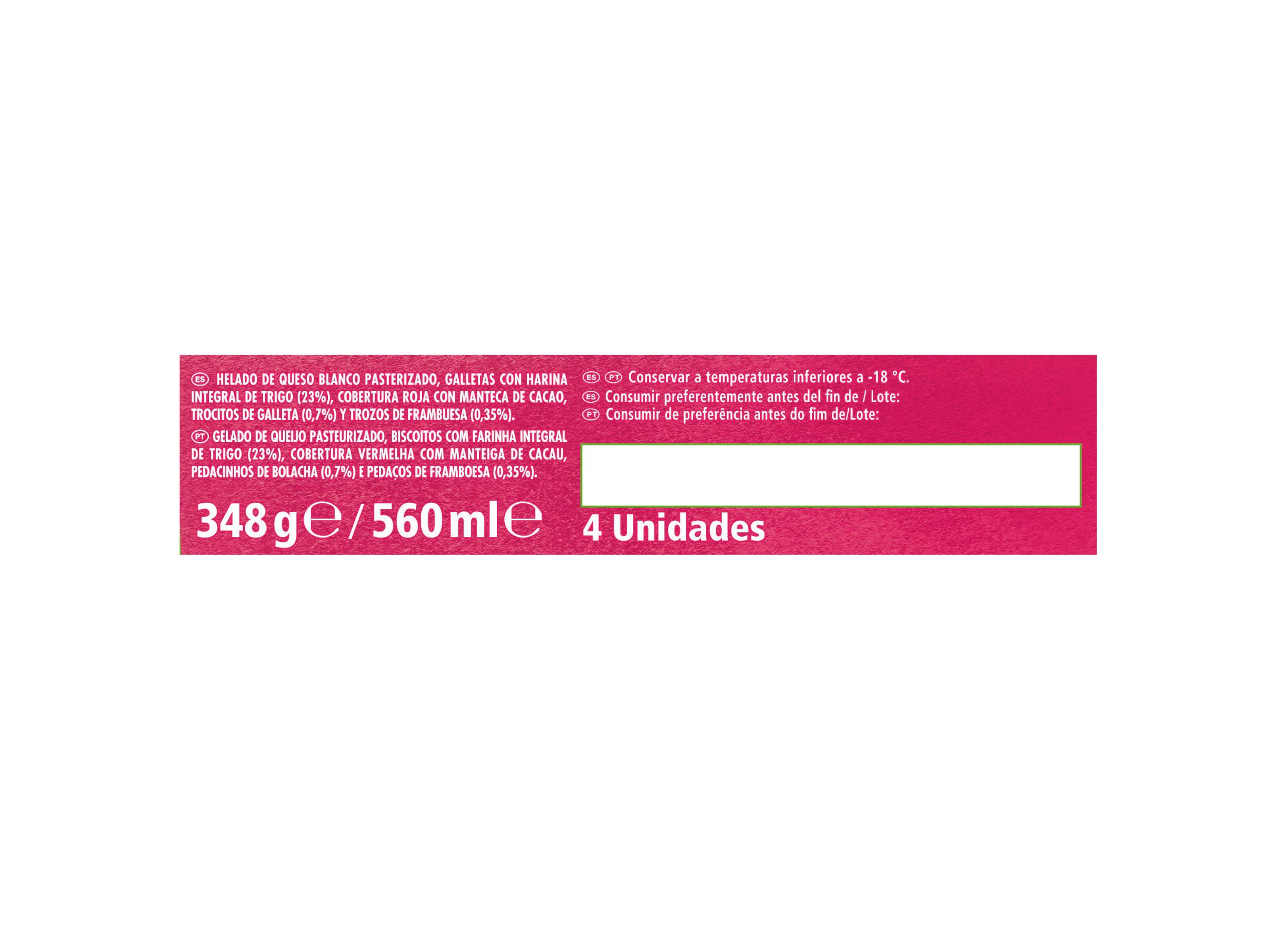 GELADO SANDWICH MAXIBON RED CHEESECAKE 4X87G image number 1
