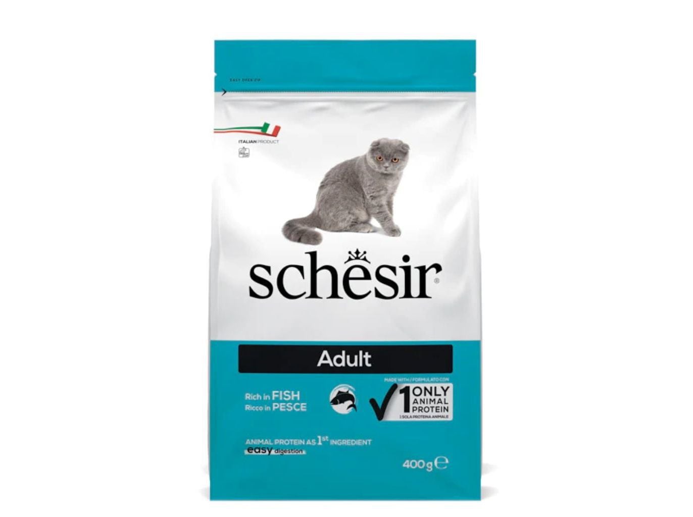 RA&Ccedil;&Atilde;O PARA GATO SCHESIR ADULTO PEIXE 400G image number 0