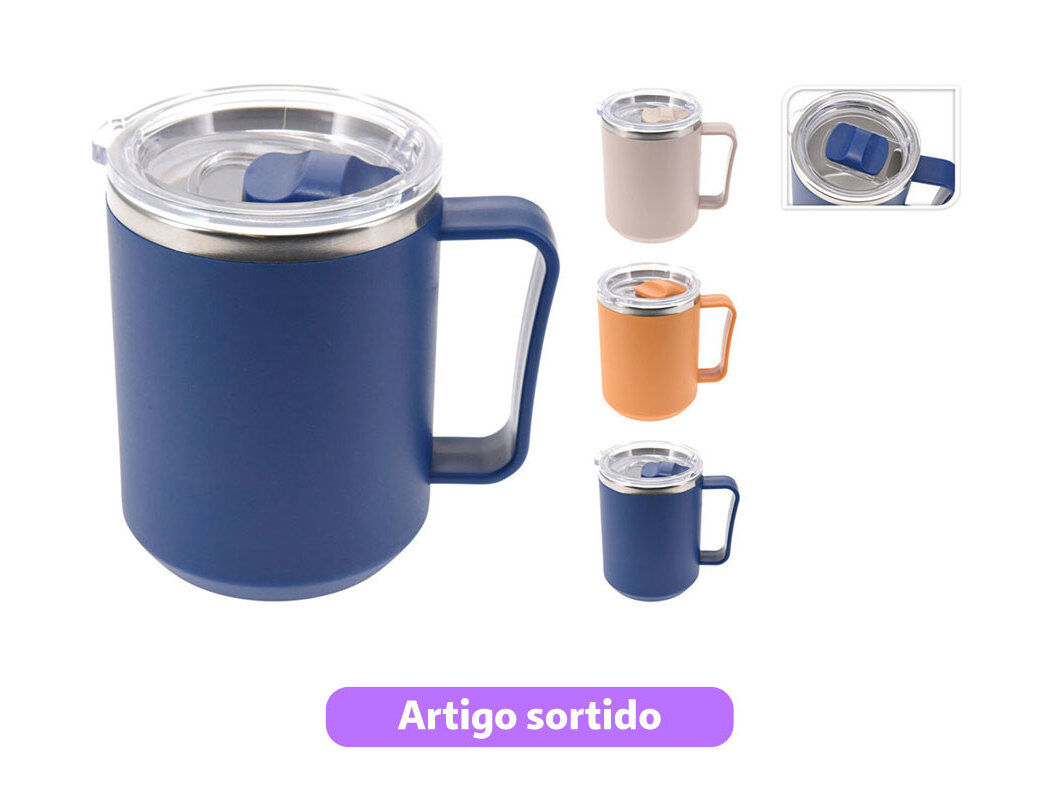 CANECA T&Eacute;RMICA 420ML CORES SORTIDAS image number 0